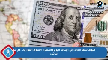 هبوط سعر الدولار في البنوك اليوم واستقرار السوق الموازية.. كم بلغ التأثير؟